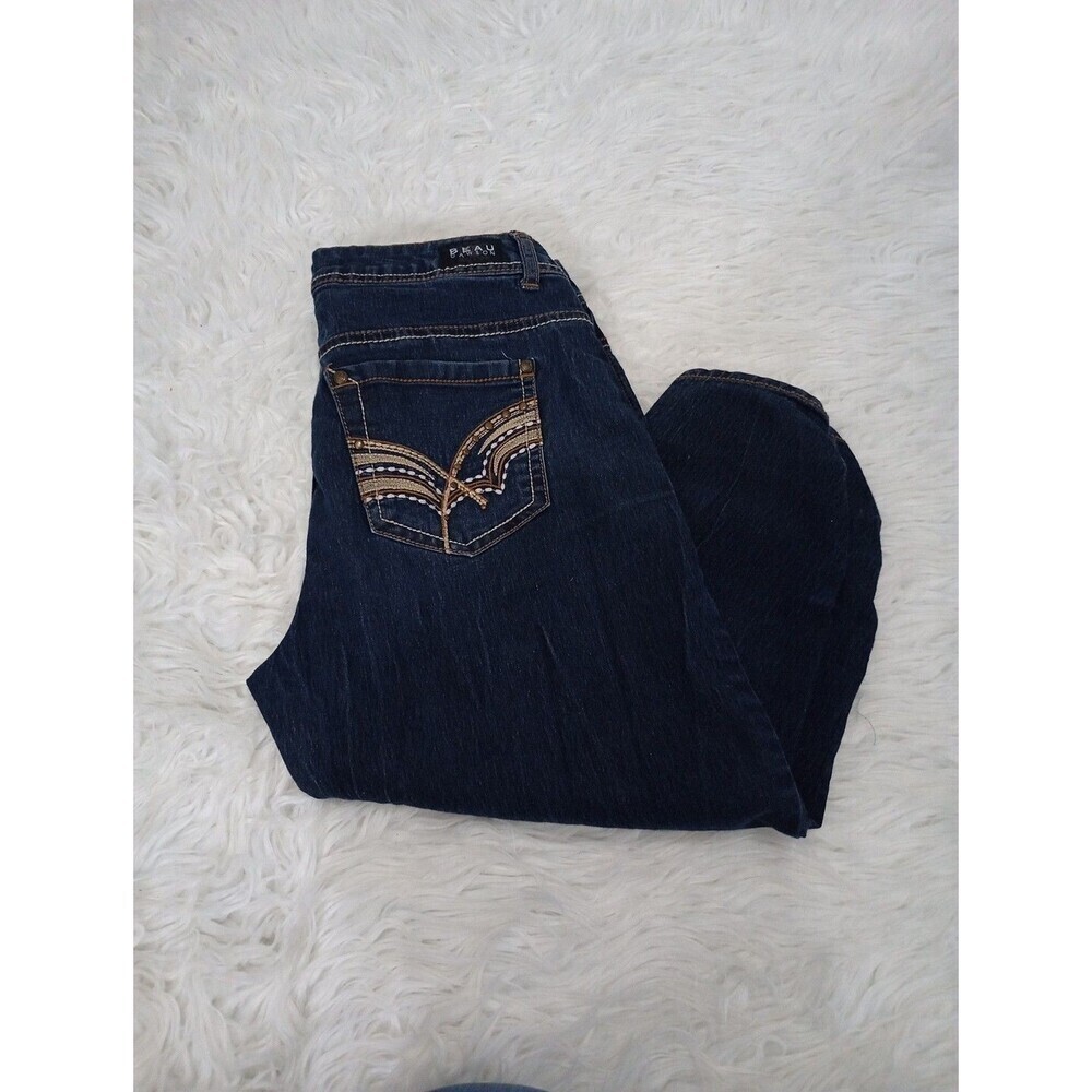 Beau Dawson Women's Size 6 Blue Capri Leg Medium Wash Cotton Blend Stretch Jean